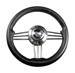 Рулевое колесо Osculati, диаметр 350 мм, цвет черный (имитация кожи) (45-171-35)